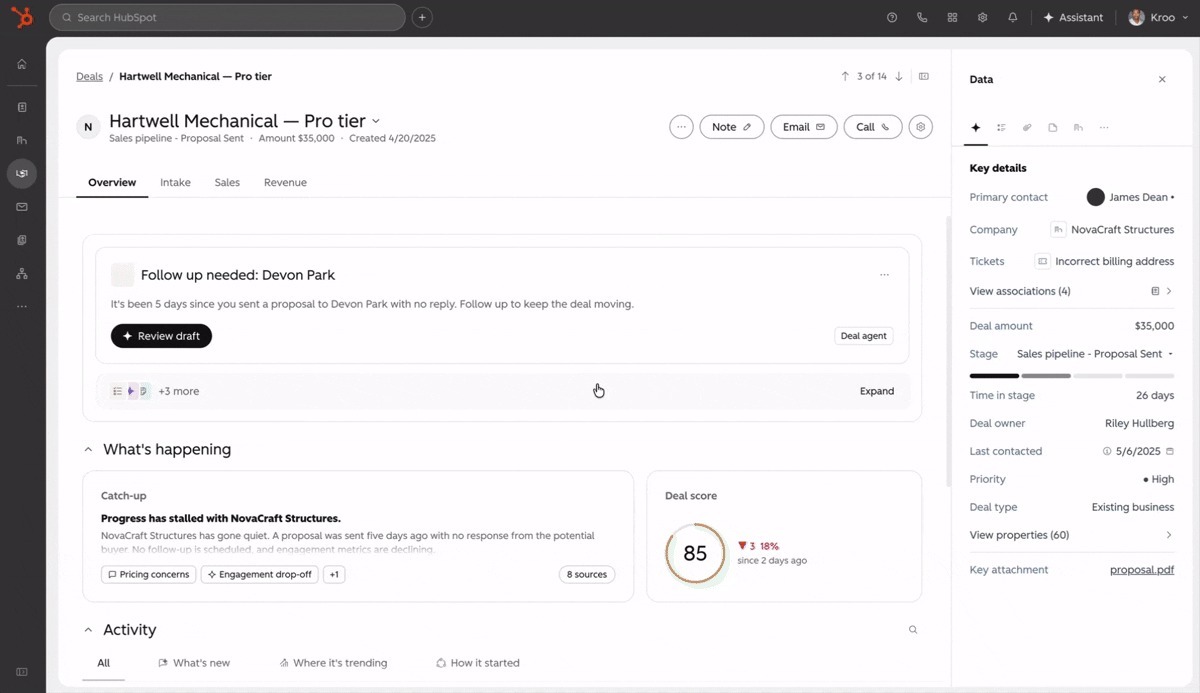 Mostrar cómo se ven los records individuales y la integración de Breeze